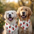 thumbnail image 2 of Dog Bandana 2 Pack,Strawberry Plants Fruit Watercolor Bandanas for Dogs,Cat Bandana,Small/ Large Dog Bandana 2 Size,Dog Bandanas, 2 of 6