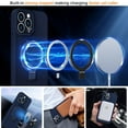 thumbnail image 2 of Dteck Magnetic Shockproof for iPhone 13 Case with 2 Tempered Glass Screen Protector, Compatible with MagSafe, Built-in Foldable Stand Slim Fit Liquid Silicone Gel Cover,Navy Blue, 2 of 6