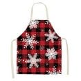 thumbnail image 1 of Christmas Kitchen Cooking Aprons Plaid Aprons Adjustable Buffalo Plaid Baking Apron, 1 of 7