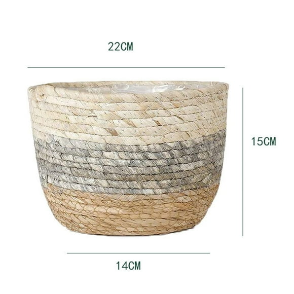 Dadatutu Pots for Plants Indoor Seagrass Baskets Plant Basket Plant Pots Flower Pots Cover Storage Basket Plant Woven Basket Planter Straw Flower Pot Large Pots for Plants Indoor