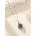 thumbnail image 5 of TANGPOET Tahitian Black Pearl Necklace for Women Sterling Silver Black Pearl Pendant Necklace everyday Anniversary Birthday Gift For Women Wife Her Mom Mother Grandma, 5 of 5