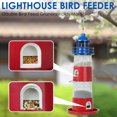 thumbnail image 4 of Birdkiss Wild Bird Feeder for Outdoors Hanging, Metal Squirrel-Proof Bird Seed Feeder with 4 lbs Large Capacity Layerable for Cardinal, Finch, Sparrow, Blue Jay - Blue & Red, 4 of 7