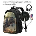 thumbnail image 2 of Xecao Jungle Dinosaur for Travel Laptop Backpack, USB-Charging-Enabled, Spacious Business Backpack for Men and Women,College School Computer Bag, 2 of 7