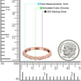thumbnail image 4 of Rose Tone, Simulated Cubic Zirconia Size-7 Half Eternity Wedding Band Ring Marquise CZ 925 Sterling Silver, 4 of 7