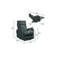 thumbnail image 4 of Recliner Chair with USB Port, Modern Living Room Chair with Footrest, Single Sofa Chair with Thick Seat Cushion and Backrest, Home Theater Seating Indoor Lounge Furniture, Dark Gray, 4 of 7