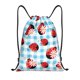 thumbnail image 1 of Fotbe Flowers and Lady Bugs Bolsa Mochila con Cordón Estampada, Bolsa de Gimnasio Deportiva, Bolsa Cinch, Bolsa con Cordón para Hombres y Mujeres-Small, 1 of 6