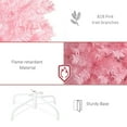 thumbnail image 3 of Resenkos 7ft Slim Artificial Douglas Fir Pencil Christmas Tree - 818 Realistic Branch Tips, Pink, 3 of 7