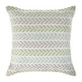 thumbnail image 5 of LR Home Ox Bay Green/Blue Chevron All-Natural Cotton Square 2 Piece Pillow Cover Set, 5 of 7