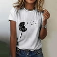 thumbnail image 2 of Birdeem T-Shirt Décontracté pour Femmes Imprimé Col Rond Manches Courtes Chandail Blouse Tops, 2 of 10