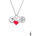 thumbnail image 2 of Delight Jewelry Silvertone Domed Wedding Couple Happily Ever After - Red Heart Nurse Strong Zoe Necklace, 2 of 4