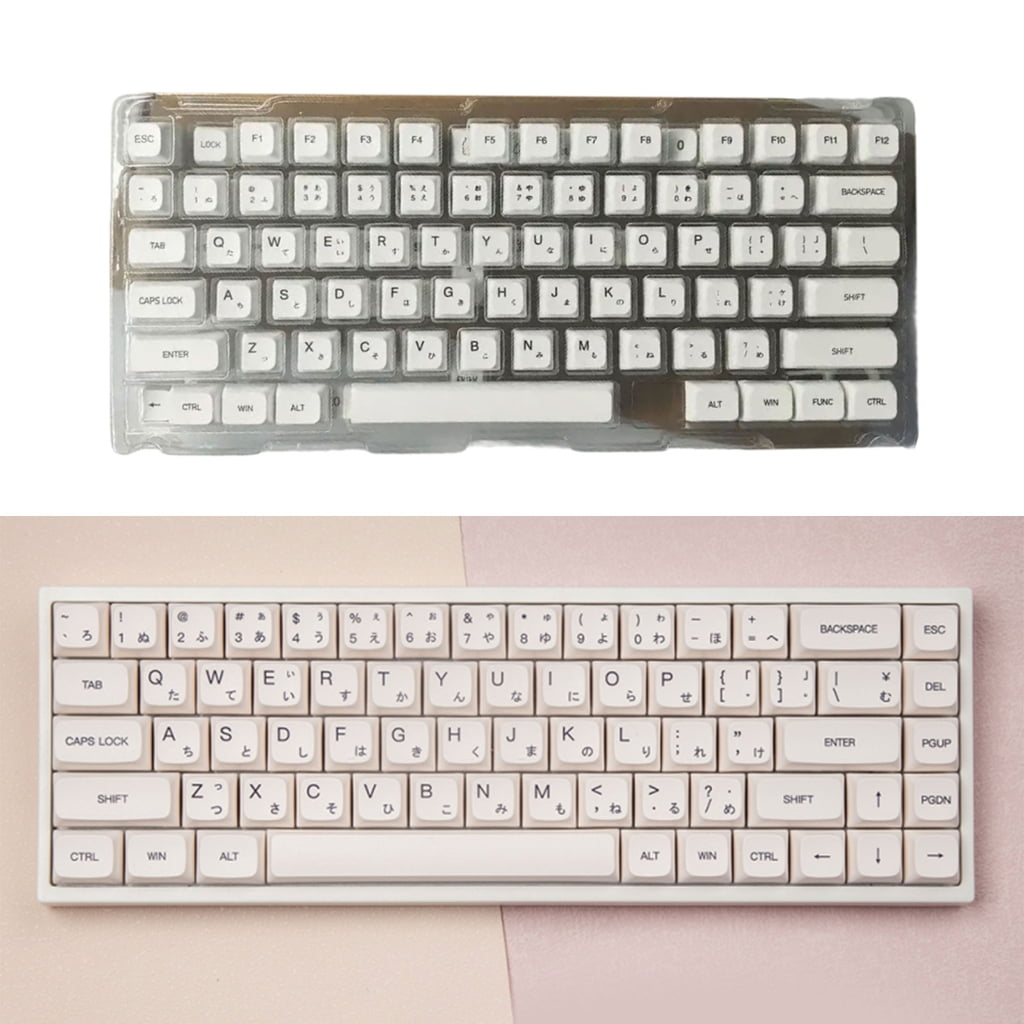Mechanical Keyboard Keycaps Replacement 120pcs Minimalist White Keycap Set English Japanese Korean Russian