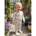 thumbnail image 3 of BemeyourBBs Western Baby Boy Clothes Newborn Baby Boy Duck Cowboy Outfit One Piece Ribbed Romper Long Sleeve Duck Cow Print Button Casual Spring Summer Fall Winter Jumpsuit, 3 of 8