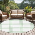 thumbnail image 6 of Green Buffalo Plaid Round Rug 6ft Washable Circle Kitchen Rugs Non Slip Farmhouse Checkered Watercolor Large Area Rug Indoor Floor Carpet for Bedroom Living Room Home Office Dining Room Nursery, 6 of 9