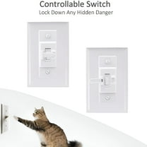 LAMIRO 2Pcs Light Switch Guard,Hinge Lock Light Switch Cover Plate,Polypropylene Light Switch Covers