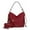 Wine, variant on MKF Collection Jordina Vegan Leather Women's Shoulder Bag & Wristlet Wallet 2 pcs, Functional Purse Hobo Hanbag by Mia K - Wine