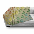thumbnail image 3 of Flip Flop Soft Flannel Fleece Blanket, Pairs of Beach Sandals Aligned in Graded Rainbow Color Scale Diagonally Arranged, Cozy Plush for Indoor and Outdoor Use, 50" x 60", Multicolor, by Ambesonne, 3 of 6