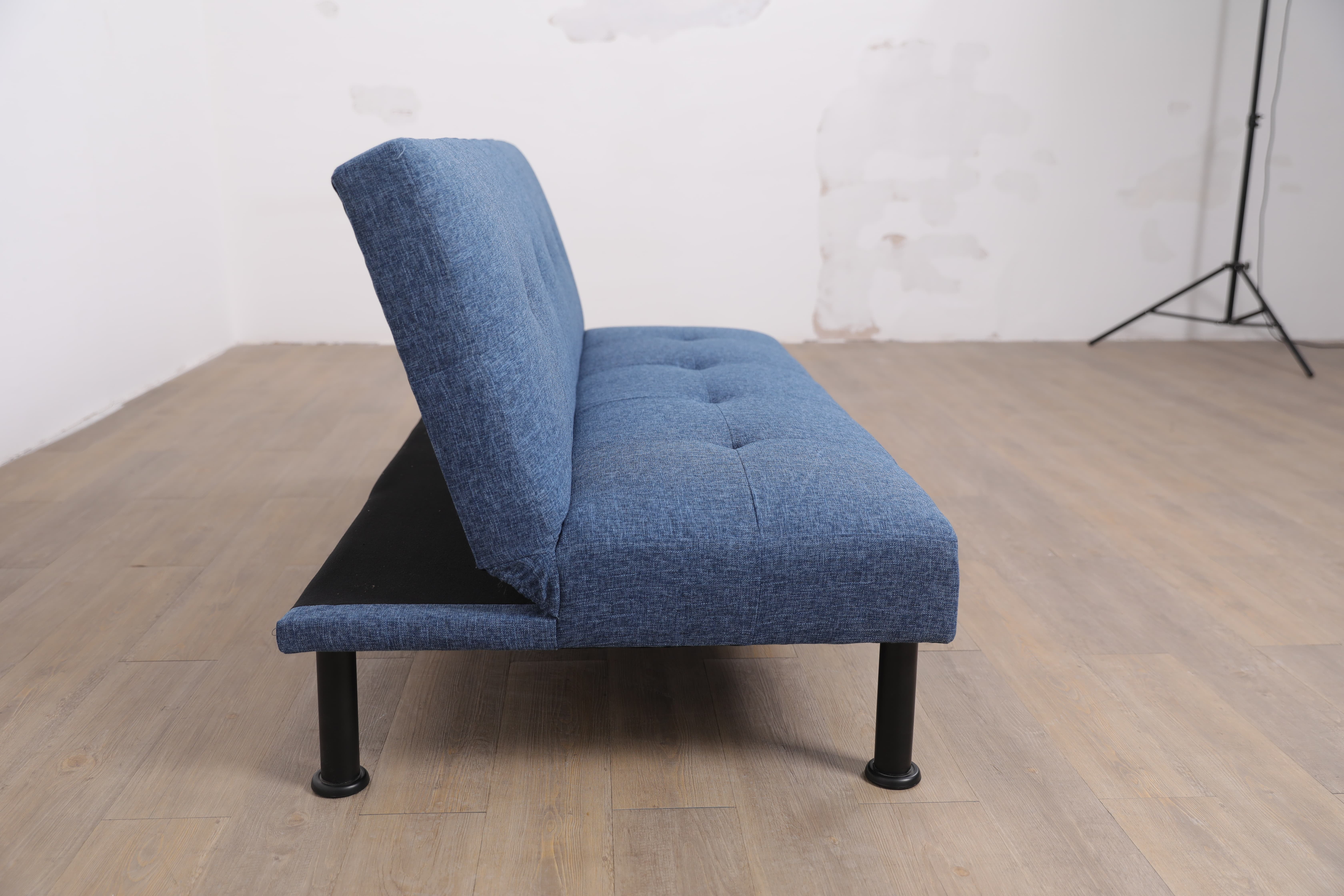 Convertible Grey Linen Sofabed for Living Room - Space - Saving Multifunctional Furniture