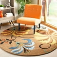 thumbnail image 2 of SAFAVIEH Soho Brooke Floral Wool Area Rug, Brown/Multi, 3'6" x 5'6", 2 of 9