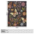thumbnail image 4 of ARISTURING  Flower and Butterflies Throw Blanket Ultra Soft Warm All Season Decorative Blankets for Bed Chair Car Sofa Couch Bedroom, 4 of 6