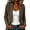 Coffee, variant on longantii Women's Casual Blazers Long Sleeve Collared Jackets Basic Button Front Offfice Work Suit Spring Fall Wear with Multi-Pocket Beige M