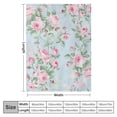 thumbnail image 4 of JRXY Pink Rose Floral Blanket Gifts for Women Chic Flowers Romantic Vintage Style Spring Throw Blankets for Bed Room Couch Soft Lightweight Warm Cozy Decor White, 4 of 6