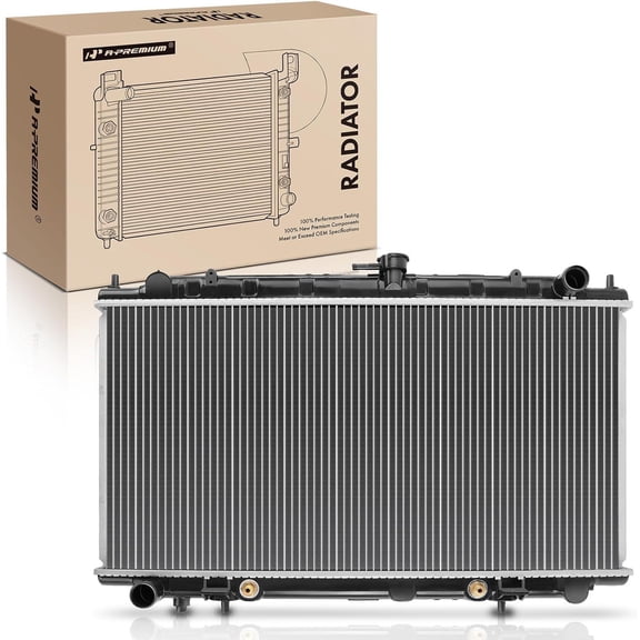 A-Premium Engine Coolant Radiator with Transmission Oil Cooler Compatible with Infiniti G20 1999-2002 L4 2.0L Automatic Trans. Replace# 214607J107, 214607J113