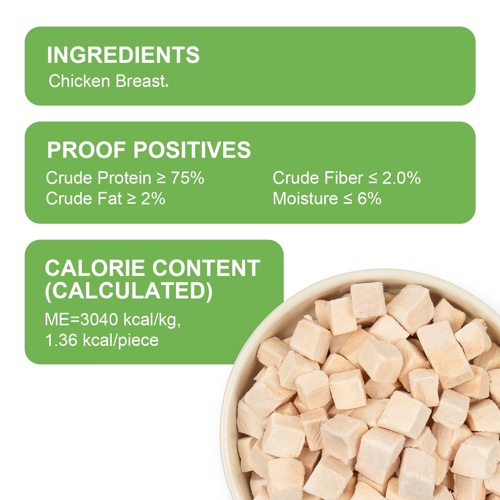 MON2SUN Chicken Freeze Dried Dog Treats, 10.6 oz