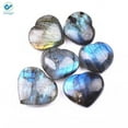 thumbnail image 3 of Deago Natural Labradorite Plam Stones, Healing Crystal Gemstones Heart Polished Moonstone Worry Stone 0.98"-1.18", 3 of 9