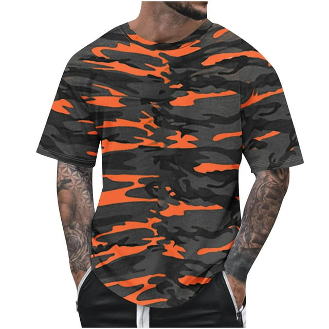 Birdeem Mode Été Décontractée T-Shirt Imprimé Col Rond pour Hommes