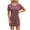 Red, variant on Women’s One Piece Pajama Romper Cute Lounge Onesie Slim Fit Short Sleeve Ribbed Home Sleepwear with Pockets