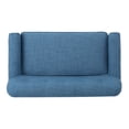 thumbnail image 7 of GDF Studio Mia Mid-Century Modern Fabric Loveseat, Muted Blue, 7 of 7