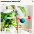 Bird Stand Perch Toy Interactive Spinning Parakeet Toys Wooden