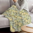 thumbnail image 3 of Yellow Rose Blanket Soft Cozy Warm Throw Blanket for Couch, Plush Fuzzy Flannel Fleece Blankets for Sofa, Farmhouse Romantic Botanical Floral Flowers Bed Blankets Lightweight Gifts for Women, 50"x60", 3 of 9
