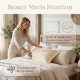 thumbnail image 3 of Unique Bargains 2 Pack Silk Pillowcase Set Smooth Cooling Envelope Closure Beige, 3 of 5