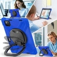 thumbnail image 3 of For Xiaomi Pad 7 Pro/ Xiaomi Pad 8 Pro 11.2 inch Case, 360 Rotatable Handle Stand, Shoulder Strap, Drop-Proof Design, Blue, 3 of 7
