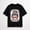 Black-5, variant on Cheer Football Cheerleading Mom of Both Messy Hair Bun T-Shirt