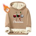 thumbnail image 1 of Sudadera con capucha para hombre, informal, a la moda, con estampado navideño, de manga larga y bolsillo, de poliéster, 1 of 5
