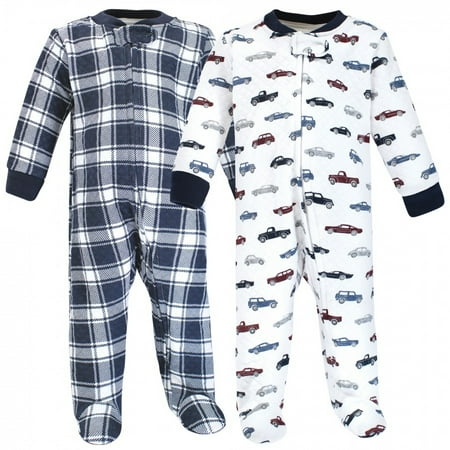 UPC: 0660168189681 | Hudson Baby Infant Boy Premium Quilted Zipper Sleep and Play Cars 0-3 Months