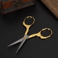 thumbnail image 2 of Tijeras Artesanales, Tijeras De Costura De Tijera Vintage De Estilo Hermoso Vintage, Para Costura Artesanal De Bordado ANGGREK Oro, 2 of 8