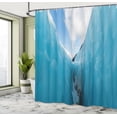 thumbnail image 5 of Ambesonne Winter Shower Curtain, Frozen Ice Mountains, 69"Wx75"L, White and Blue, 5 of 5