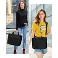 thumbnail image 3 of JennyShop Quality Tote Bag with Compartments, Canvas Tote Bag with Multi-Pocket for Women, Large Crossbody Shoulder Handbag, 3 of 6