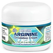 Arginine Circulation Cream - Blood Circulation Supplement with L arginine and Menthol - Supports Improved Blood Flow to Cold Hands and Cold Feet - Relieves Neuropathy Pain (2 Ounce)