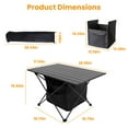 thumbnail image 3 of Portable Folding Camping Table  Aluminum Camp Table w/ Storage Bag for Camping Hiking BBQ Picnic Fishing L, 3 of 7