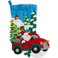 thumbnail image 2 of Bucilla Felt Stocking Applique Kit 18" Long the Christmas Drive, 2 of 6