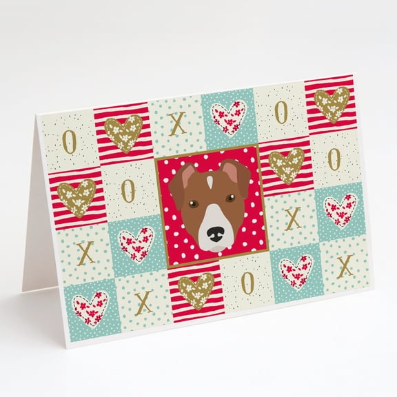 Rat Terrier Love Greeting Cards and Envelopes Pack of 8