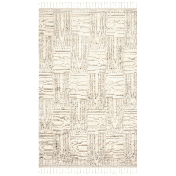 SAFAVIEH Manhattan Rae Abstract Area Rug, Ivory/Grey, 8' x 10'