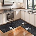 thumbnail image 3 of Kitchen Rugs Sets Of 2,Black White Gothic Hand Skull Pattern Anti Fatigue Kitchen Mat Rugs Non Slip Washable,Decorative Kitchen Floor Mats for Kitchen,Sink,Laundry,17"x47"+17"x47", 3 of 5