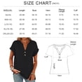 thumbnail image 3 of SUNBS Shirts for Women Short Sleeve Blouses V Neck Henley Dressy Casual Pullover Summer Tops Spring Fashion Trendy Cute Cloths, 3 of 10