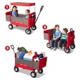Radio Flyer, 3in1 AllTerrain EZ Fold Wagon with Canopy, Red and Gray