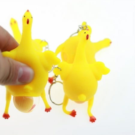 JOYFEEL Clearance 2019 Funny Chicken and Eggs Shaped Decompression Anti-stress toys Stress Reliever for Keychain Ornaments Best Toy Gifts for Children (Best Price On Eggs)